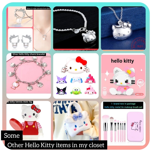 Hello kitty makeup brush set in cute matching metal tin brand new in package. - Picture 7 of 7